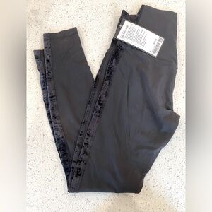 NWT Lululemon high waisted align leggings with velvet pinstripe